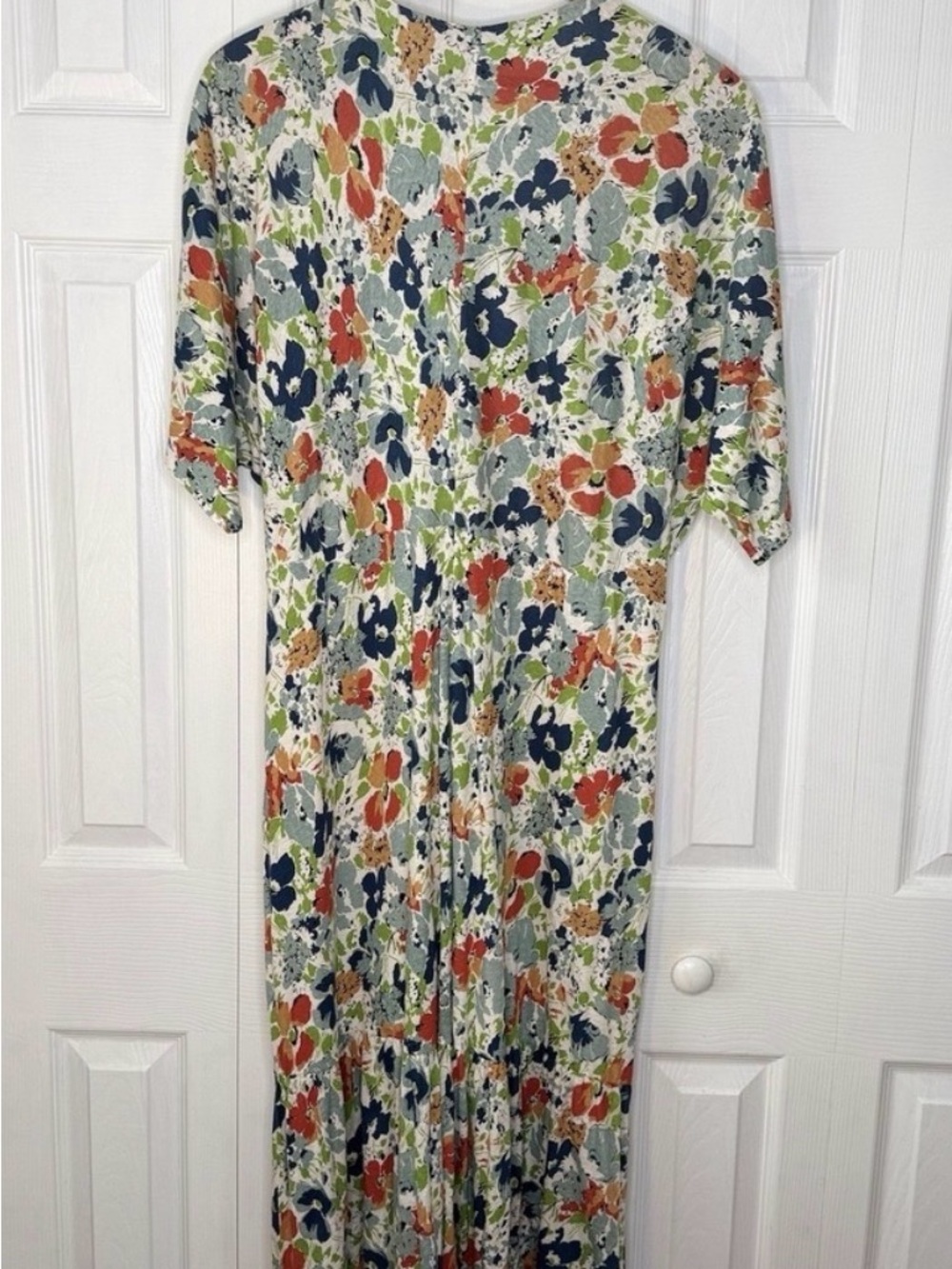 Ralph Lauren Multicolor Floral Tie-Front Maxi Dress 2X - Picture 2 of 9